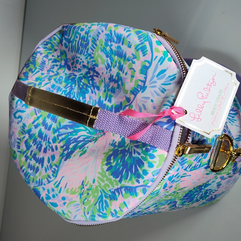 NWT Lilly Pulitzer Beach Cooler Shell of a Party large insulated lunchbox - Picture 4 of 11
